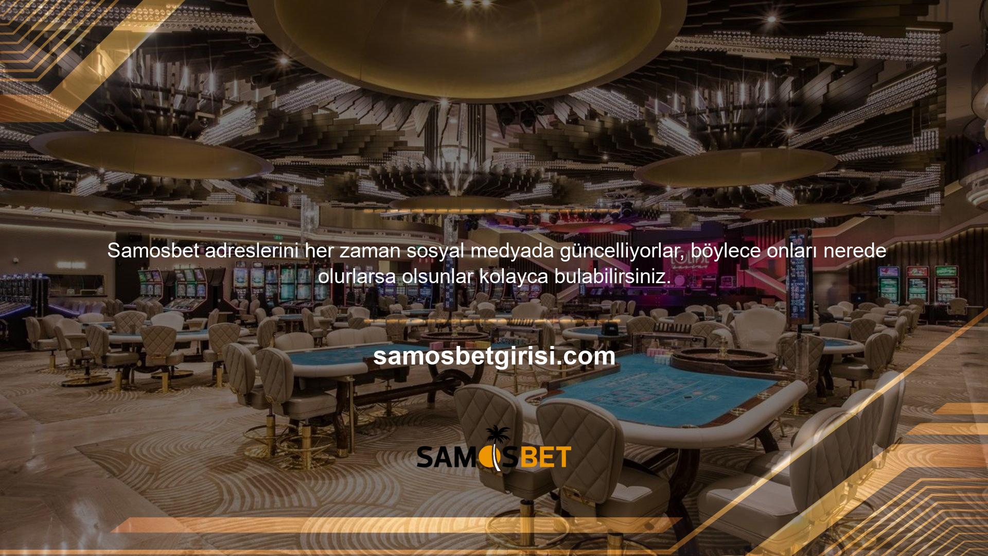 Samosbet Para Transferi Son adresine ek olarak, sosyal medya hesaplarından önemli maçları, özel promosyonları ve günün canlı güncellemelerini paylaşacak